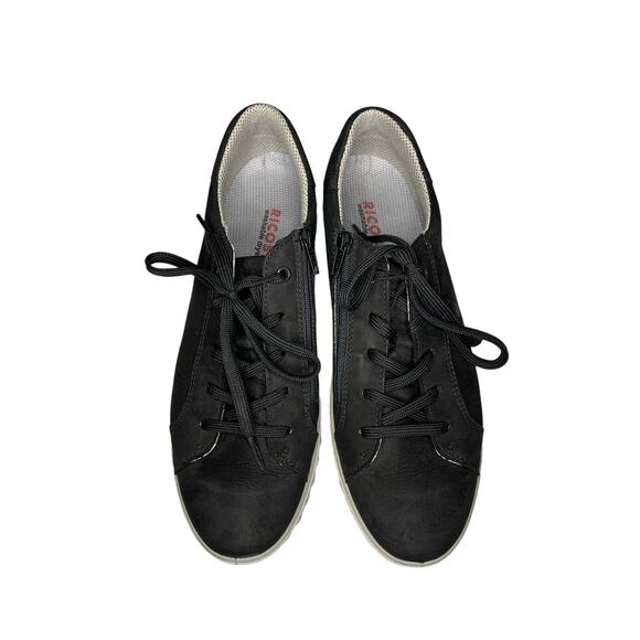 🍒 Ricosta German-made Suede Leather Sneaker‎ Shoes Comfortable black- 41/9.5 - Picture 2 of 10